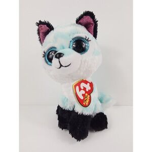 TY Beanie Boos 2021 Atlas The Blue Chevron Striped Fox 6in Plush Mint W/Tags